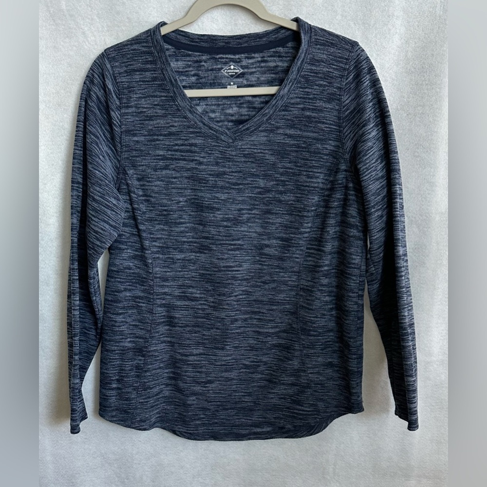 St. John's Bay Active Navy V-Neck Pullover Top